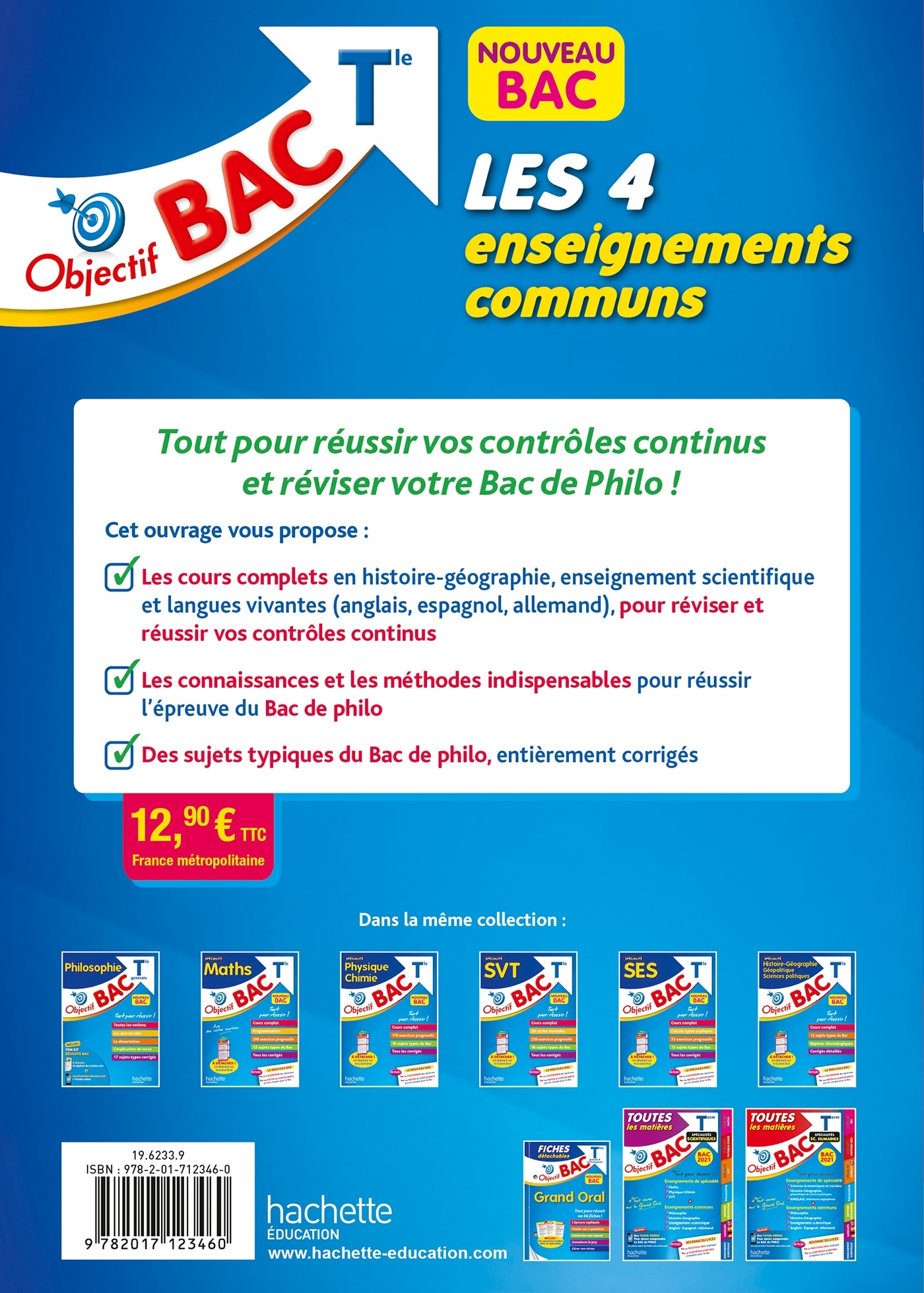 Objectif BAC Les 4 enseignements communs Terminale -   - HACHETTE EDUC