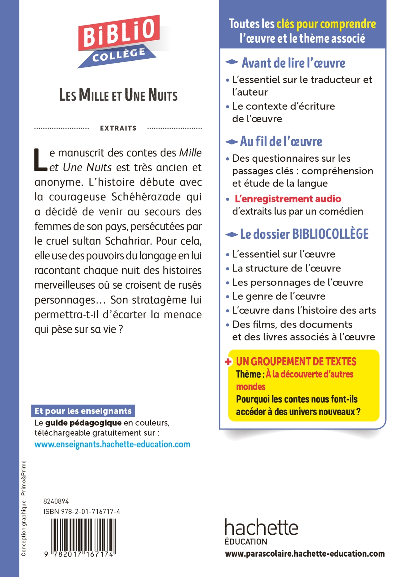 Bibliocollège - Les Mille et une nuits - Cécile Meneu, Cécile Meneu - HACHETTE EDUC