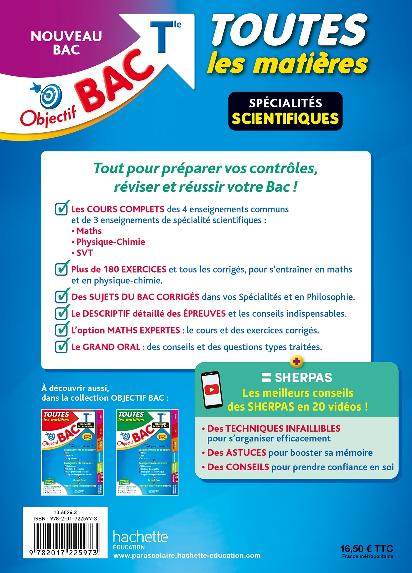 Objectif BAC 2025 - Tle Spécialités scientifiques Toutes les matières - Philippe Rousseau, Michael Salaun, Véronique Veyrier-Milan, Sébastien Zardet, Pierre Binz, Geneviève GUILLAUMIN, Claudine Renard, Luc Réjaud, Marie-Pierre Rey-Nony, Maxime Cauchois, M