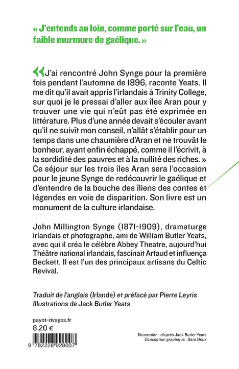 Les îles Aran - John M. Synge, Pierre Leyris, John M. Synge, Pierre Leyris, Pierre Leyris - PAYOT