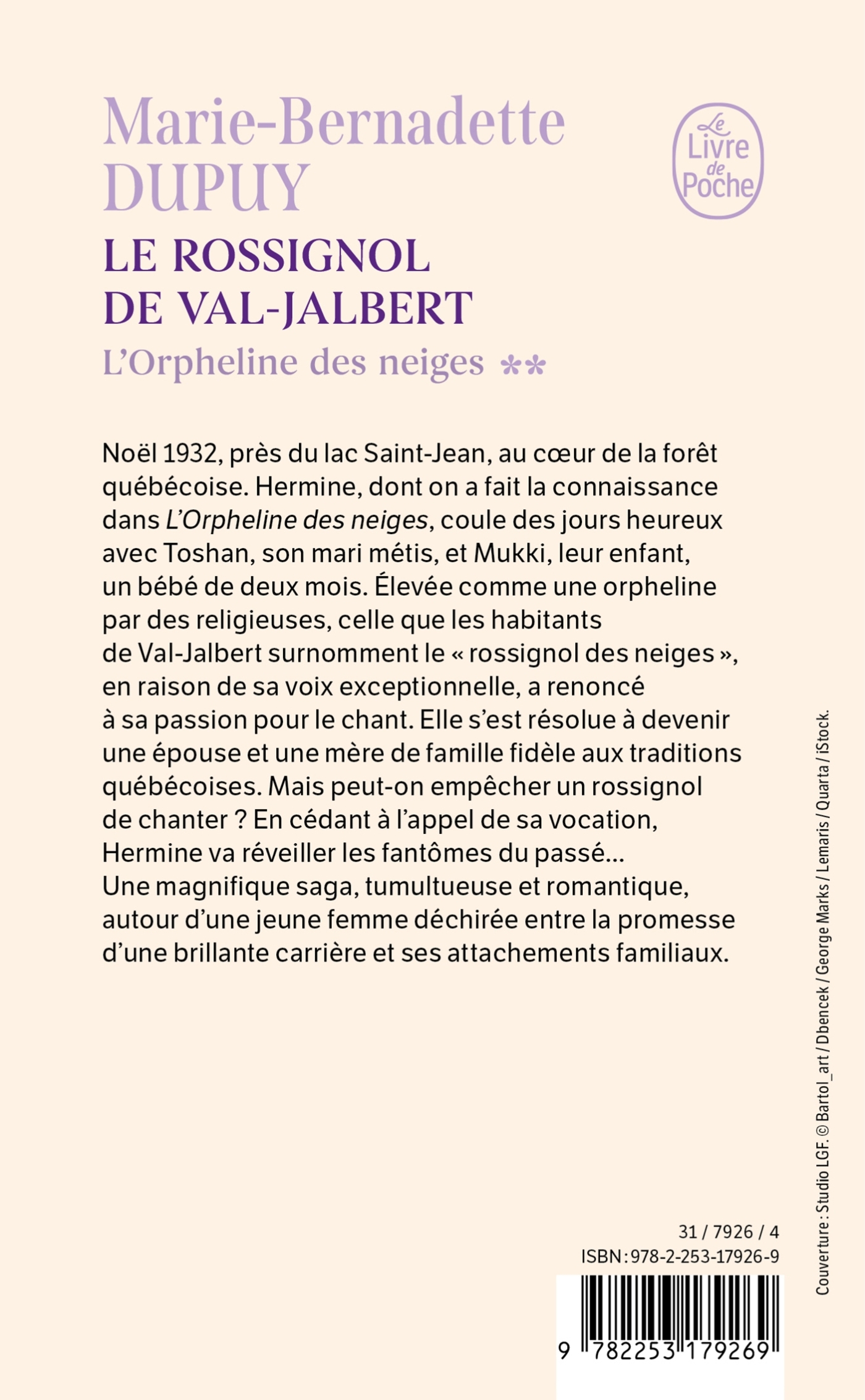 Le Rossignol de Val-Jabert (L'Orpheline des neiges, Tome 2) - Marie-Bernadette Dupuy - LGF