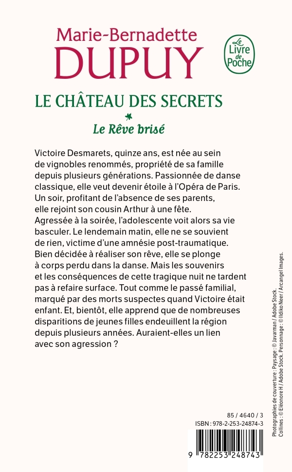 Le Rêve brisé (Le Château des secrets, Tome 1) - Marie-Bernadette Dupuy - LGF
