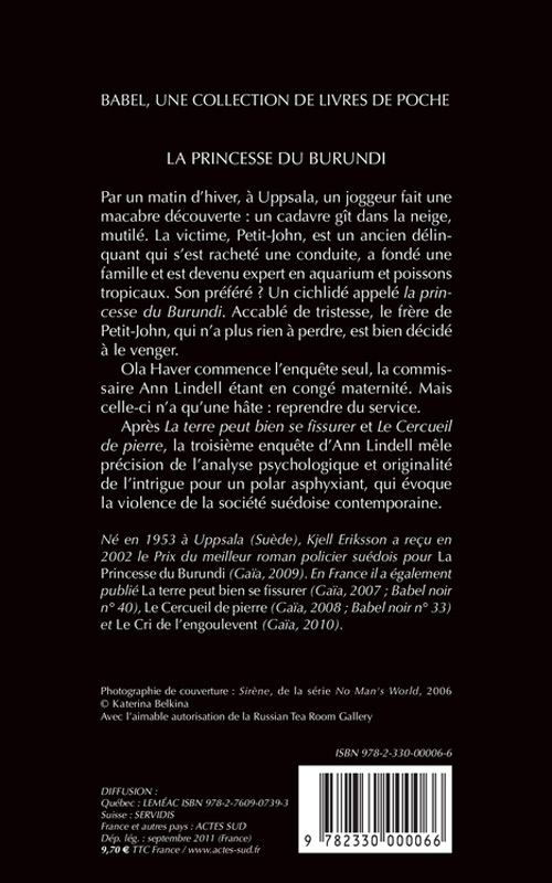 La Princesse du Burundi - Kjell Eriksson, Philippe Bouquet - ACTES SUD