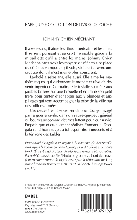 Johnny Chien Méchant - Emmanuel Dongala - ACTES SUD