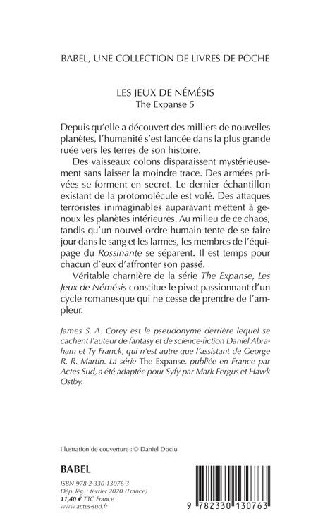Les Jeux de Némésis - James s. a. Corey, Yannis Urano - ACTES SUD