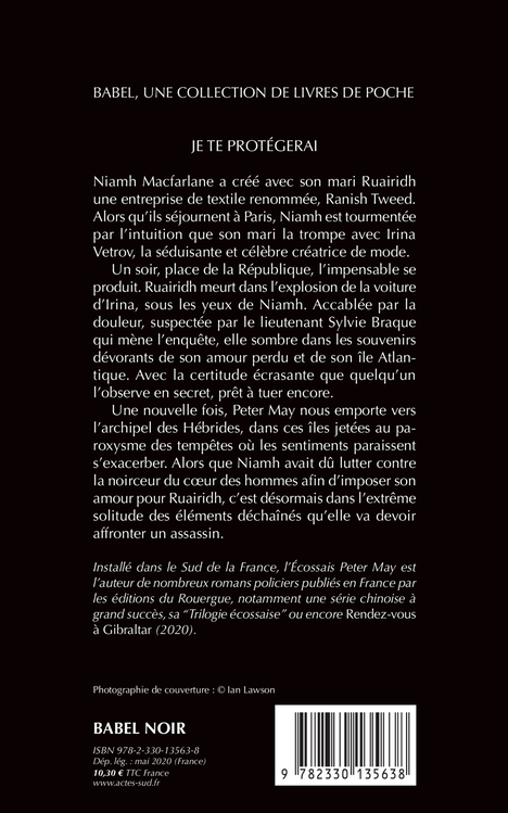 Je te protégerai - Peter May, Ariane Bataille - ACTES SUD