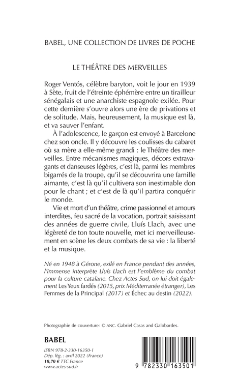Le Théâtre des merveilles - Lluis Llach, Serge Mestre, Lluis Llach, Serge Mestre - ACTES SUD