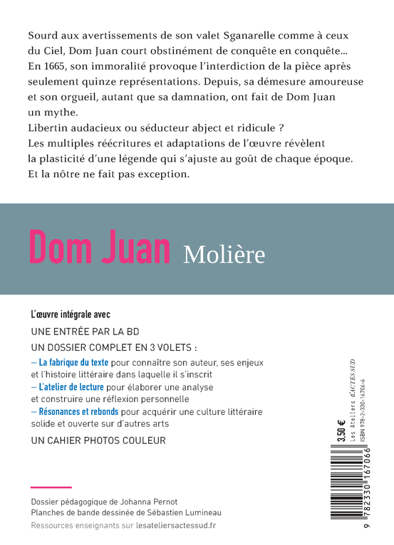 Dom Juan -  MOLIERE, Sébastien Lumineau, Johanna Pernot,  MOLIERE, Sébastien Lumineau, Johanna Pernot - ACTES SUD