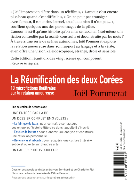 La Réunification des deux Corées - Joël Pommerat, Céline Devaux, Charlotte Plat, Alexandra Von Bomhard, Joël Pommerat, Céline Devaux, Charlotte Plat, Alexandra Von Bomhard - ACTES SUD