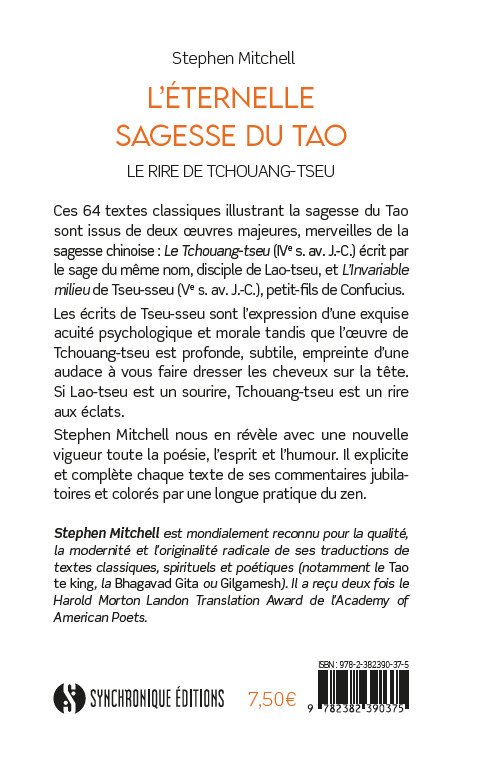 L'éternelle sagesse du Tao - Le Rire de Tchouang-tseu - Stephen Mitchell,  Tchouang-tseu - SYNCHRONIQUE