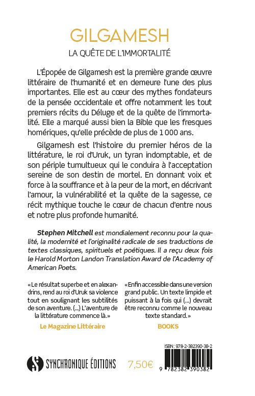 Gilgamesh - Stephen Mitchell - SYNCHRONIQUE