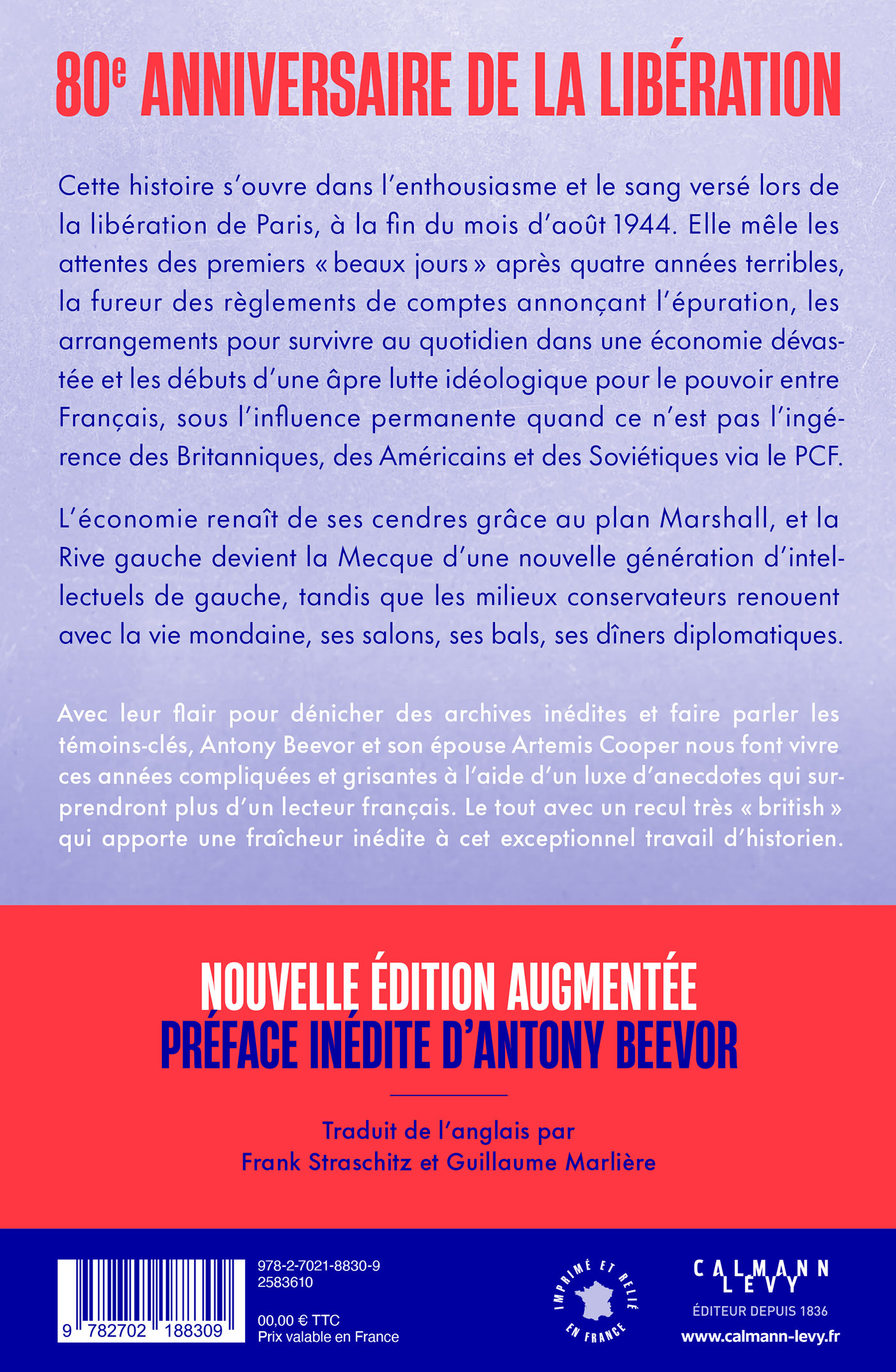 Paris libéré, Paris retrouvé - Antony Beevor, Artemis Cooper - CALMANN-LEVY