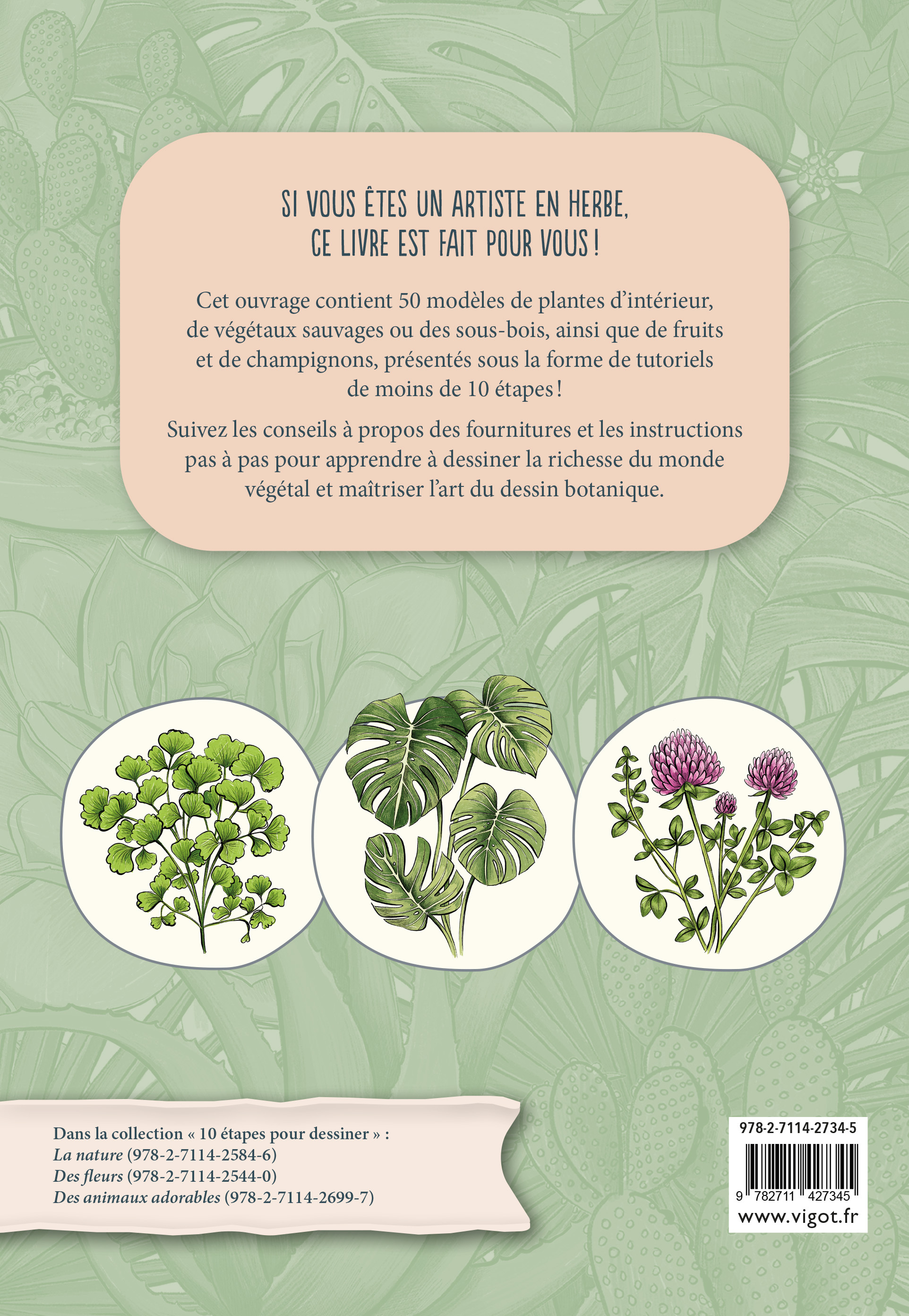 10 étapes pour dessiner plantes et végétaux - Justine Lecouffe, Justine Lecouffe - VIGOT