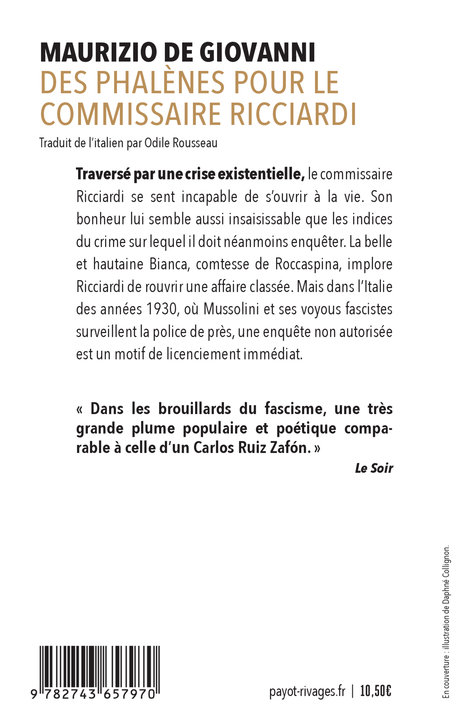 Des phalènes pour le commissaire Ricciardi - Maurizio De Giovanni, Odile Rousseau - RIVAGES