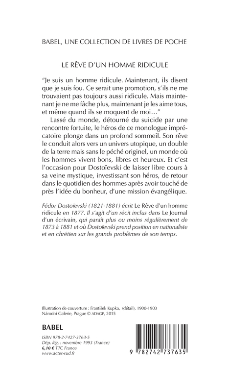 Le rêve d'un homme ridicule - Fédor Dostoïevski, André Markowicz - ACTES SUD