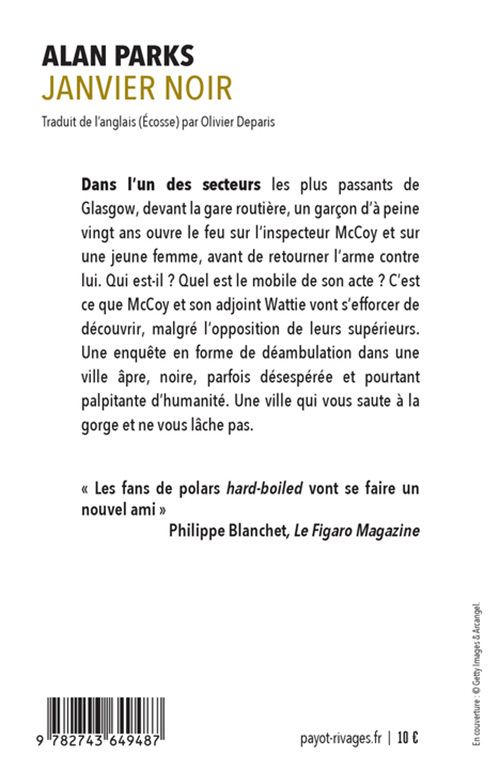 Janvier noir - Alan Parks, Olivier Deparis - RIVAGES