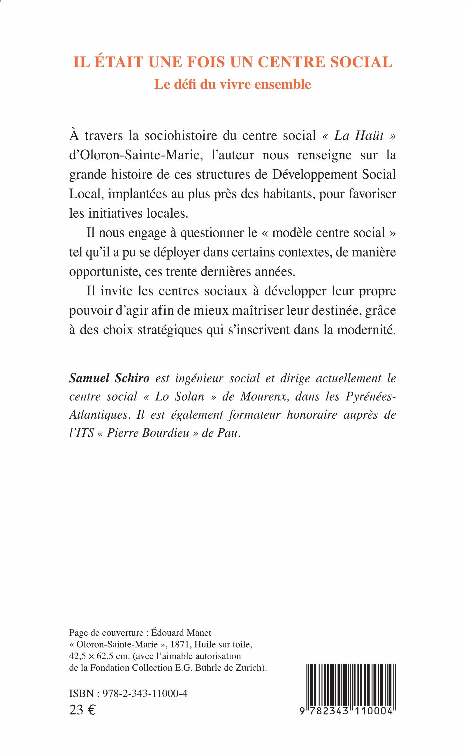 Il était une fois un centre social - Samuel Schiro - L'HARMATTAN