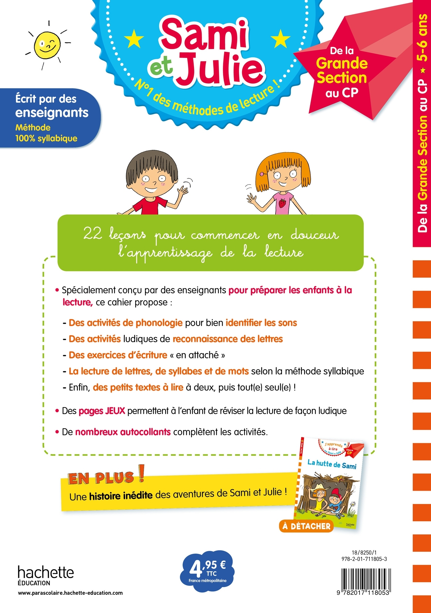 Sami et Julie - Je me prépare à la lecture de la Grande Section au CP - Cahier de vacances 2025 - Thérèse Bonté, Isabelle Albertin - HACHETTE EDUC