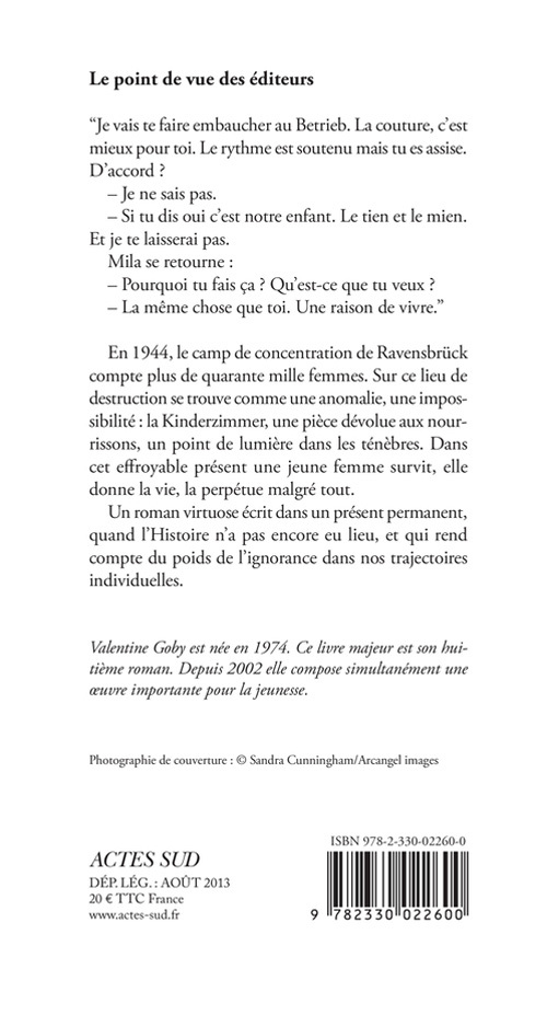 Kinderzimmer - Valentine Goby - ACTES SUD