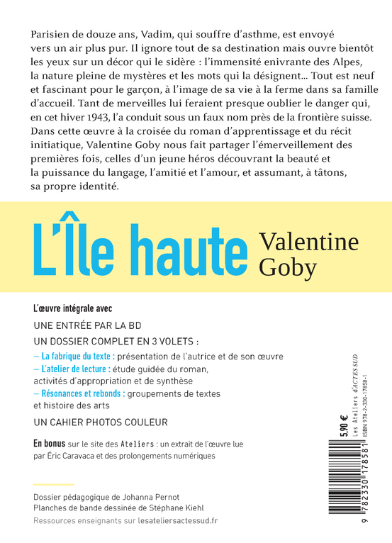 L'Île haute (édition parascolaire avec dossier) - Valentine Goby, Stéphane Kiehl, Johanna Pernot - ACTES SUD