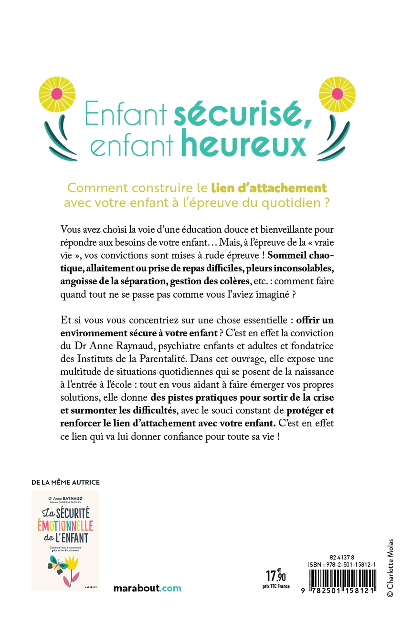 Enfant sécurisé, enfant heureux - Anne Raynaud, Anne Raynaud-Postel - MARABOUT