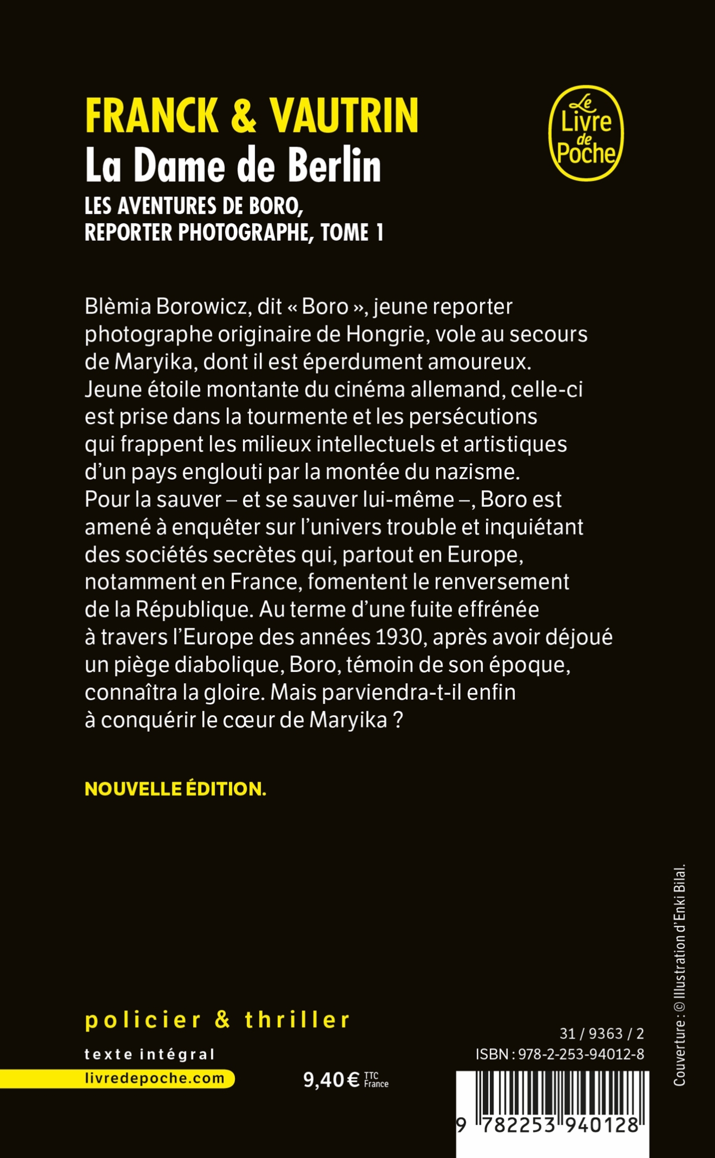 La Dame de Berlin (Les Aventures de Boro, reporter photographe, Tome 1) - Dan Franck, Jean Vautrin - LGF