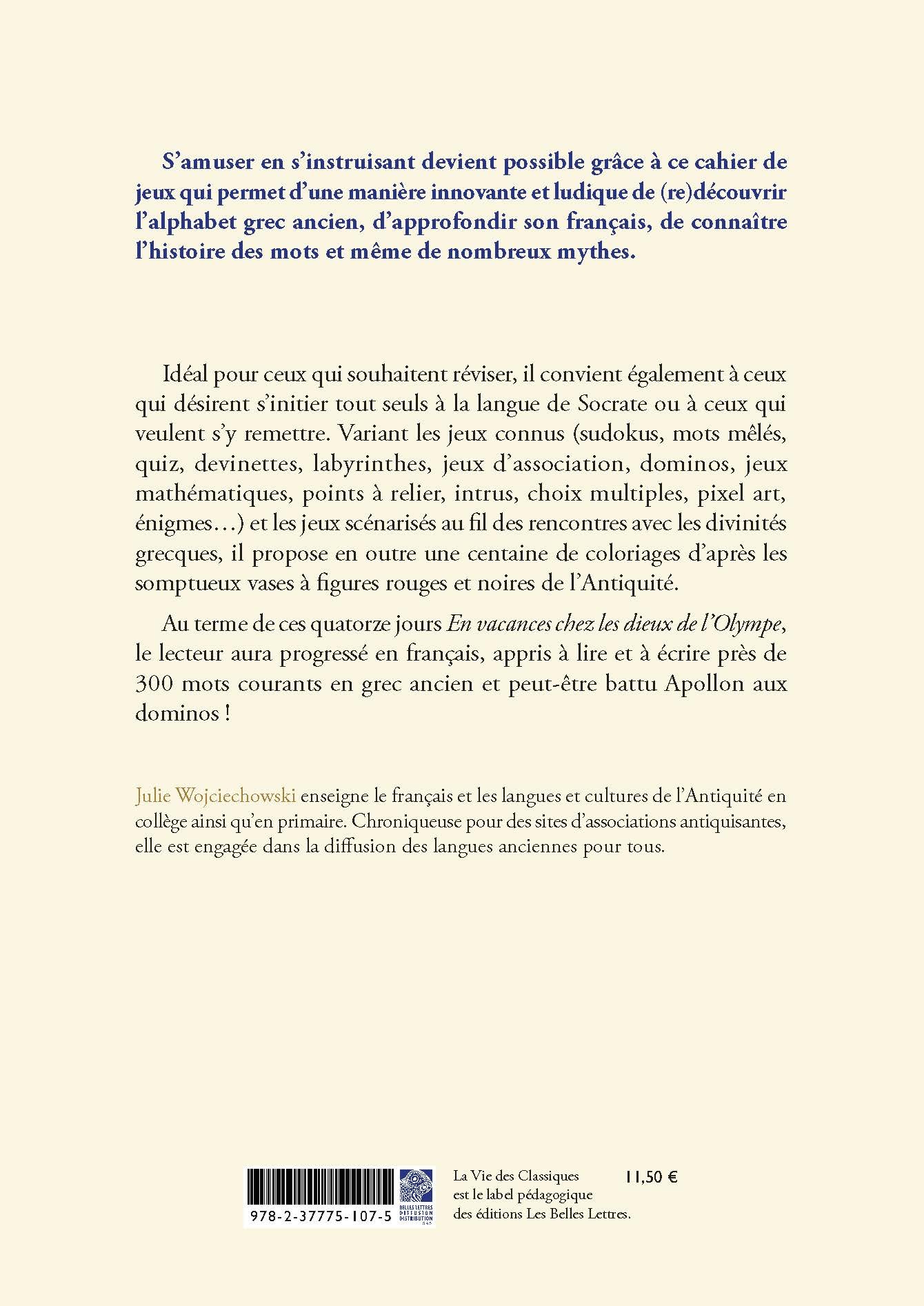 Chez les Dieux de l'Olympe - Julie Wojciechowski - VIE DES CLASSIQ