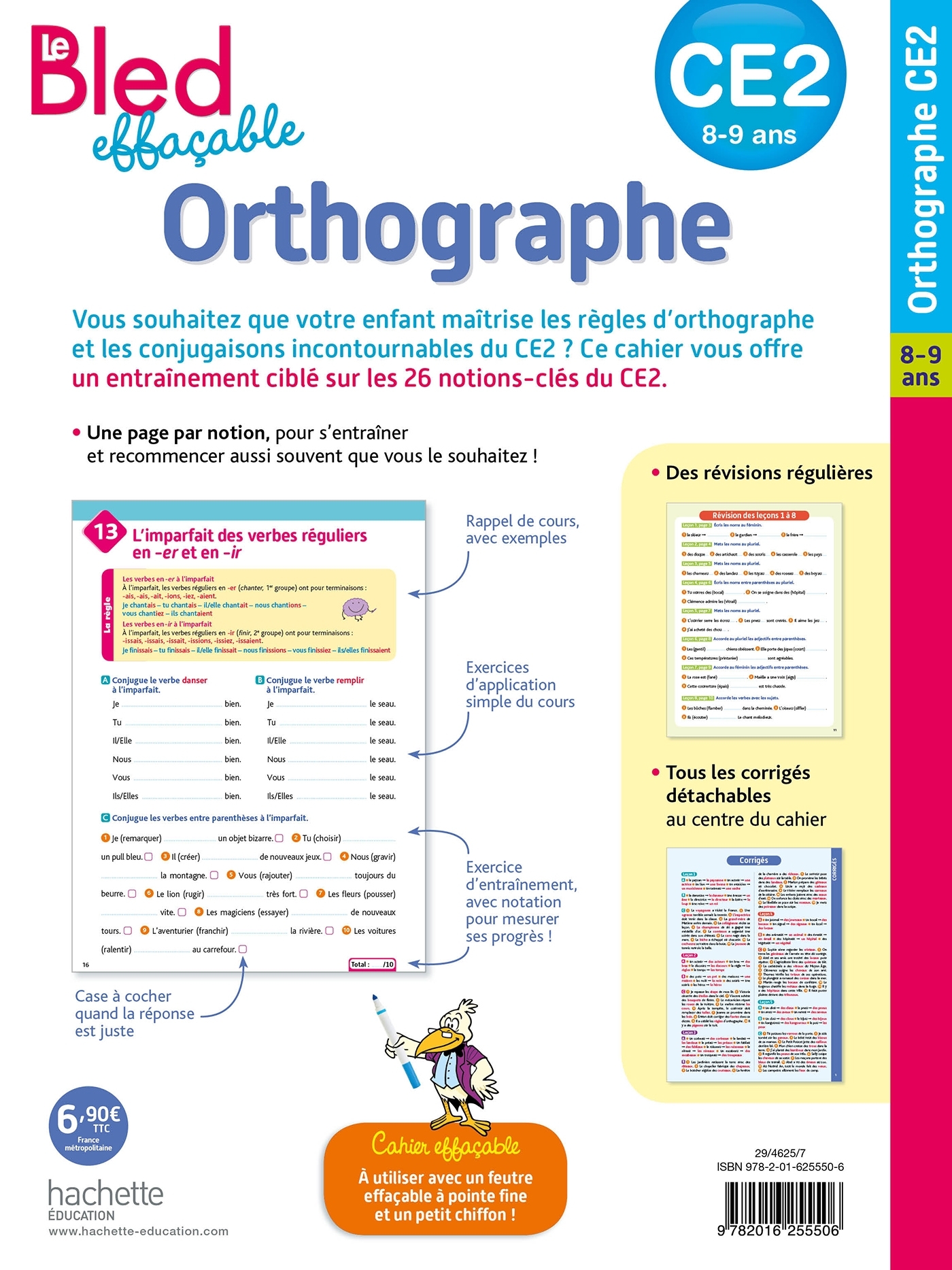 Le BLED Effaçable Orthographe CE2 - COUQUE CLAUDE - HACHETTE EDUC