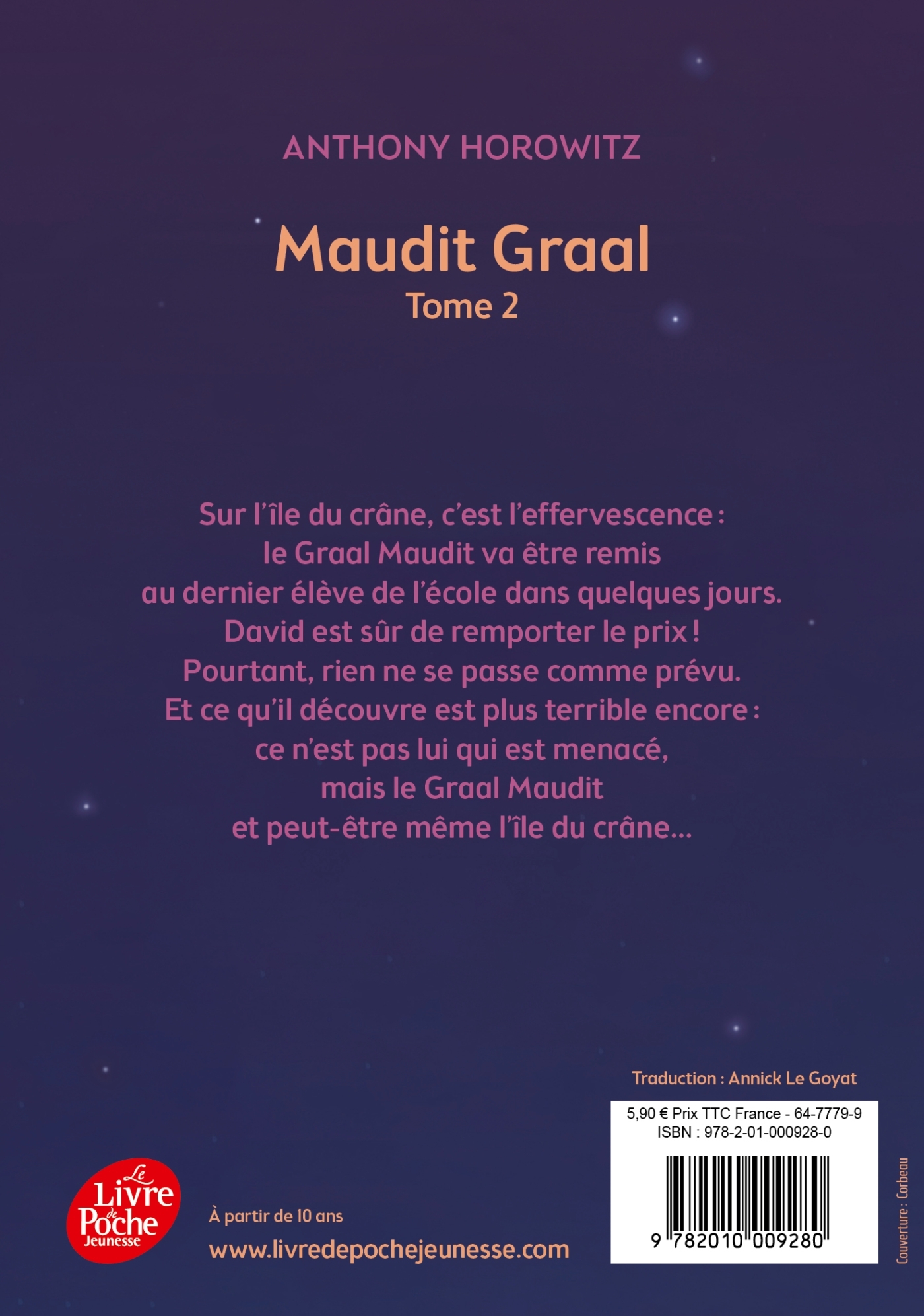 David Eliot - Tome 2 - Maudit Graal - HOROWITZ/DARTIGUES - POCHE JEUNESSE