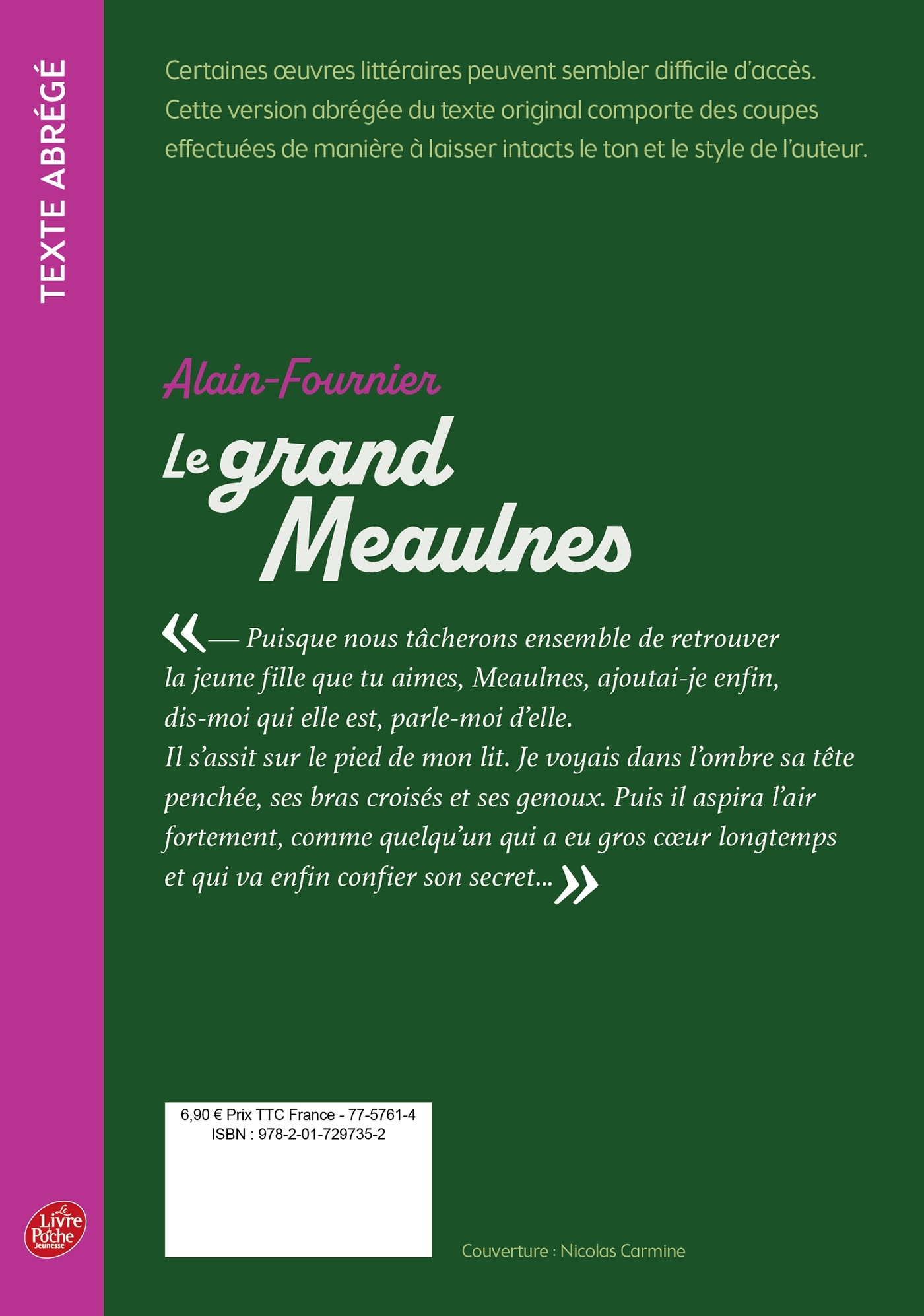 Le grand Meaulnes - Edition abrégée - ALAIN-FOURNIER - POCHE JEUNESSE